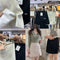 Solid Color Short Slit Mini Skirts